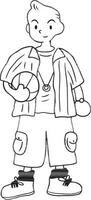 schlagen das Schläger Karikatur Gekritzel kawaii Anime Färbung Seite süß Illustration Zeichnung Charakter Chibi Manga Comic vektor