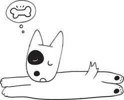 hund tecknad serie klotter söt anime färg sida söt illustration teckning klämma konst karaktär chibi manga komisk vektor