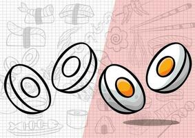Karikatur Stil japanisch Essen Illustration vektor
