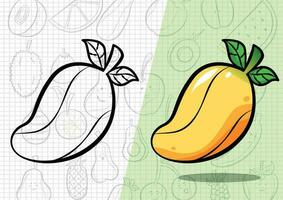 tecknad serie stil mango illustration vektor