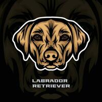 Labrador Retriever Hund Gesicht Vektor Lager Illustration, Hund Maskottchen Logo, Hund Gesicht Logo Vektor