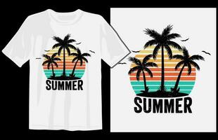 sommar årgång t-shirt design, sommar tee design vektor, sommar strand semester t skjortor, sommar surfing t skjorta vektor