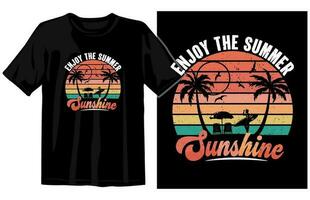 Sommer- Jahrgang T-Shirt Design, Sommer- Tee Design Vektor, Sommer- Strand Ferien t Hemden, Sommer- Surfen t Hemd vektor