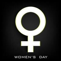kreativ Rosa weiblich Symbol auf lila Hintergrund zum International Damen Tag Feier. vektor