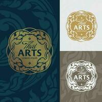 Logo thailändisch Kunst traditionell Konzept Design Hintergrund vektor