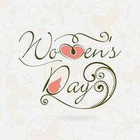 elegant hälsning kort design med eleganta text Lycklig kvinnors dag på skinande rosa bakgrund. vektor