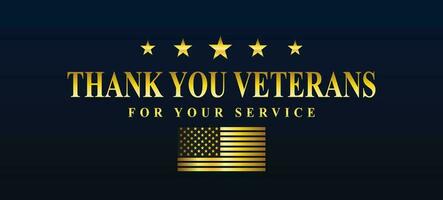 tacka du veteraner för din service amerikan flagga betalande hyllning och patriotisk vektor