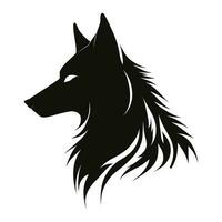 Wolf Vektor Logo, Wolf Illustration, Wolf schwarz Logo, Tier Logo, Vektor Logo