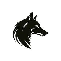 Wolf Vektor Logo, Wolf Illustration, Wolf schwarz Logo, Tier Logo, Vektor Logo