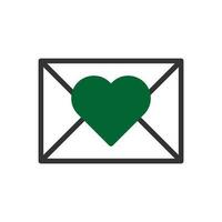 massage kärlek ikon duotone grå grön stil valentine illustration symbol perfekt. vektor
