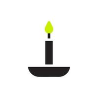 ljus ikon fast svart grön Färg ramadan symbol illustration perfekt. vektor