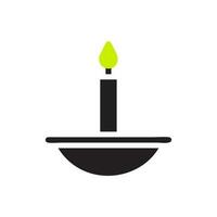 ljus ikon fast svart grön Färg ramadan symbol illustration perfekt. vektor