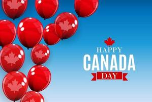 glad Kanada dag bakgrund gratulationskort vektor