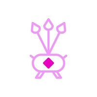 ikon duotune rosa Färg kinesisk ny år symbol perfekt. vektor