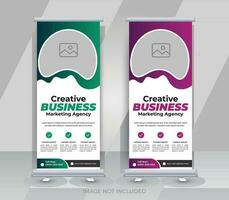 kreativ Geschäft Marketing Agentur rollen oben Banner Vorlage oder ziehen oben Banner Design vektor