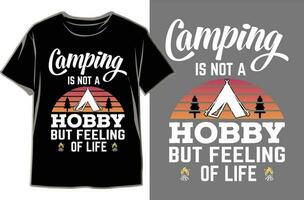 design de slutlig camping t-shirt. camping t skjorta design vektor grafik