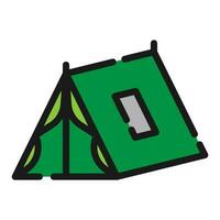 camping tält ikon, vektor illustration