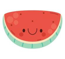 kawaii Wassermelone Design Über Weiß vektor