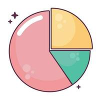 süß Kuchen Graph Über Weiß vektor