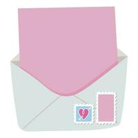 Liebe Brief Illustration mit Briefmarken vektor