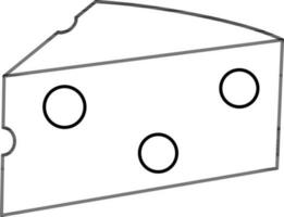 Vektor linear Symbol Käse, Scheibe von Käse, dreieckig Stück von Käse, Molkerei Produkte, Gekritzel und skizzieren