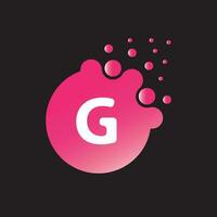 Brief G Flüssigkeit und Gradient Logo Design vektor