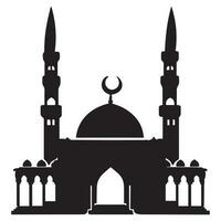 ein schön Moschee Vektor Silhouette Illustration