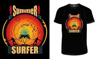 genießen das Sommer- t Hemd Design. Sommer- Feiertage t Hemd Design. Sommer- Zitate zum t Hemd Design. Sommer- Surfen t Hemd Design. glücklich mal Sommer- mal. vektor