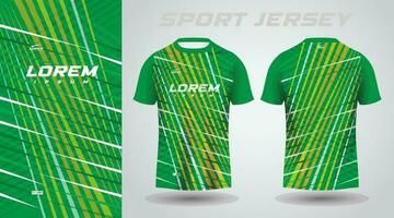 grön gul skjorta fotboll fotboll sport jersey mall design attrapp vektor