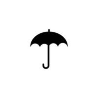 Regenschirm Zeichen Symbol Vektor Illustration auf das Weiß Hintergrund Silhouette