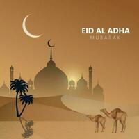eid Mubarak- eid Mubarak Sozial Medien Post - - islamisch Design - - eid Hintergrund - - eid ul Adha, eid al adha Design vektor