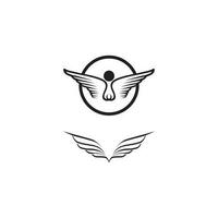 Flügel Logo Geschäft und Design Tier Flügel Vektor schnell Vogel Symbol Symbol fliegen