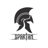 spartanisches und Gladiator-Helm-Logo-Symbol entwirft Vektor