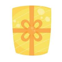 gul gåva låda närvarande ikon vektor