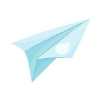 papper flygplan flyger isolerad ikon vektor