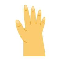 gul hand mänsklig målad ikon vektor