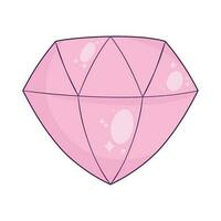 rosa diamant sten jewerly ikon vektor