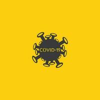 koronaviruslogotyp virusvektor, vaccinlogotyp, infektionsbakterieikon och hälso- och sjukvårdsrisk social distansering pandemi covid 19 vektor