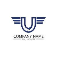 första brev u logotyp företag och design ikon vektor