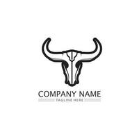 bull buffalo head ko djur maskot logo design vektor för sport horn buffalo djur däggdjur huvud logo vilda matador