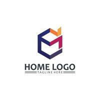 Zuhause und Haus Logo Design Vetor, Logo , die Architektur und Gebäude, Design Eigentum , bleibe beim Zuhause Nachlass Geschäft Logo, Konstruktion Grafik, Symbol Zuhause Logo vektor