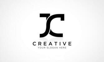 jc Brief Logo Design Vektor Vorlage. Alphabet Initiale Brief jc Logo Design mit glänzend Betrachtung Geschäft Illustration.