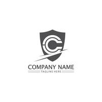 c Logo für Vitamin und Schrift c Buchstabenidentität und Designgeschäft vektor