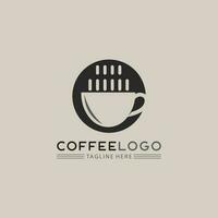 Kaffeetasse-Logo-Vorlage vektor