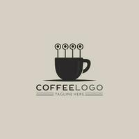 Kaffeetasse-Logo-Vorlage vektor