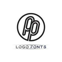 p Buchstabe und Schriftart Logo p Design Vektor Geschäftsidentität Unternehmen