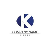 k Logo Design k Brief Schriftart Konzept Business Logo Vektor und Design erste Firma