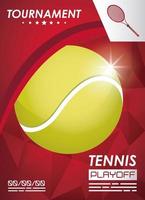 Tennissportplakat mit Ball vektor