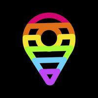 Neon- Regenbogen lgbt Party Punkt Stolz Symbol vektor
