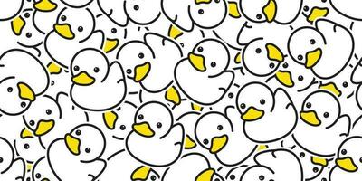 Ente nahtlos Muster Vektor Gummi ducky isoliert Karikatur Illustration Vogel Bad Dusche wiederholen Hintergrund Fliese Hintergrund Geschenk wickeln Papier Weiß